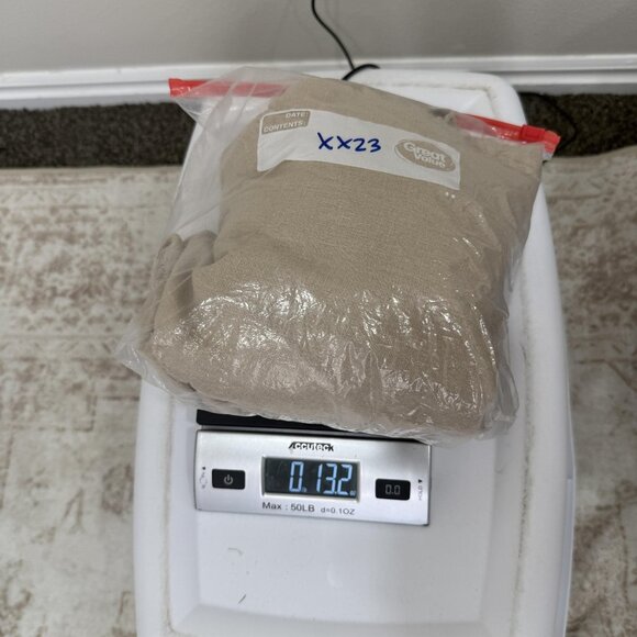 Caslon Pants Womens Medium Beige Linen Cargo Drawstring Wide Leg Pockets Relaxed - Picture 10 of 10